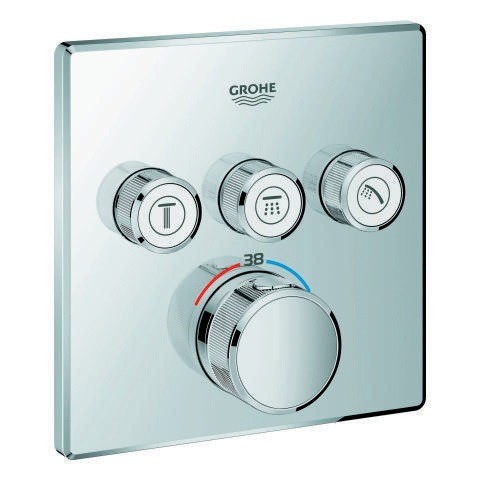 F.G Thermostat GROHTHERM SMARTCONTROL eckig 3 ASV Nr.29126000 verchromt