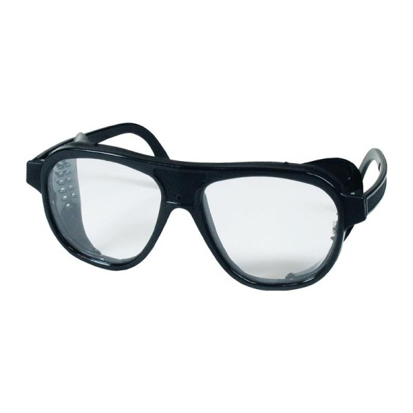 Schutzbrille klar Nylon Bügel schwarz, Seitenbl.