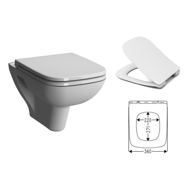 Vitra S20 WC eckig mit Santorin & Schallschutzset weiß Set